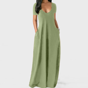 Vestido Camisero de Malla con Encaje QFZ3380, Nuevo Vestido Elegante de Color Puro que Estiliza la Cintura - Product Image 2