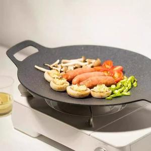 <span class=keywords><strong>Plaque</strong></span> de cuisson coréenne en <span class=keywords><strong>fonte</strong></span> avec doubles poignées, idéale pour <span class=keywords><strong>barbecue</strong></span> domestique et cuisson intérieure/extérieure sur cuisinière à gaz – Vente en gros usine - Product Image 3