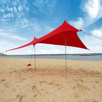 UPF 50 + lumière parasol Pop up plage Lycra tente plage auvent tente pare-soleil abri