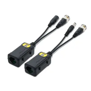 2-in-1 Video Balun Bnc To Rj45 Balun Converter Passive Rj45 Video And Power Balun 300 Meter CCTV Surveillance Accessories