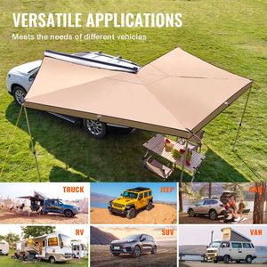 Toldo Lateral Retráctil para Auto de 8.2' de Altura, 270 Grados, Impermeable, con Bolsa de Almacenamiento, PU3000mm, UV50+, para Camioneta, SUV, Van, D0100H53LDT 2 - Product Image 6