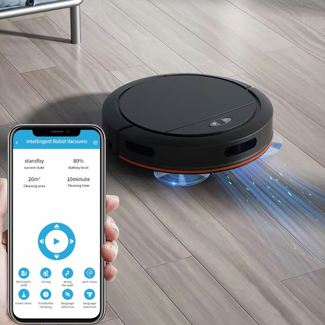 2 In 1 Smart APP Automatic Self Charging Electric Robot Vacuum Cleaner With Mop Sweep Combo For Wet Dry Floor Auto Mode Cleaning