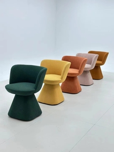 Thiết kế mới Nordic phòng chờ Ghế bành Ghế ăn bọc vải da đệm ghế xoay hiện đại - Product Image 2