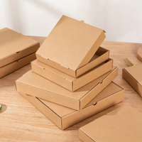 Boîte à pizza écologique sur mesure, impression à la demande, taille personnalisée et logo de l'entreprise, emballage à emporter recyclable en kraft avec revêtement UV