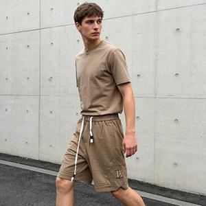 Embroidery Worsted Polyester/Cotton Casual Men's Cargo Knee Length Elastic Waist Quick Dry Breathable Summer Silk Screen <b>Shorts</b> - Product Image 3