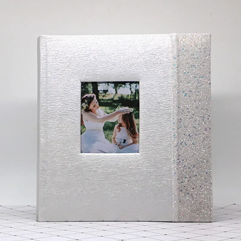 13x18cm 200 fotos nosso álbum de casamento, álbum de fotos 5x7 pu branco/rosa para casamento, anular, bebê
