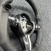 Volant de voiture de sport en fibre de carbone perforée pour BMW 320, 525 F25 F10 M5 F30 M3 E90 M6 E70 E71 F31 F32 X5 F01 F07 F20 F11