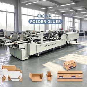 3A-800WK Pneumatic Cold Glue Automatic <b>Folder</b> Gluing Machine High-Speed Universal Type - Product Image 1