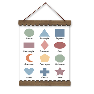 Rustic Strong <strong>Magnetic</strong> <strong>Poster</strong> Hanger Scallop Frame in Plywood Scroll Canvas <strong>Poster</strong> Easy to Install - Product Image 1