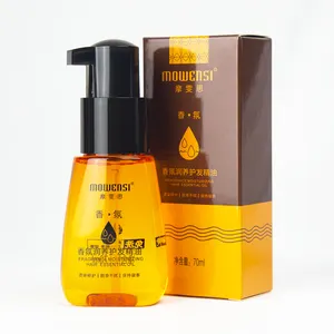 Logotipo personalizado 70ml suero de reparación argán fragancia natural hidratante queratina mejor suero para el cabello aceite esencial