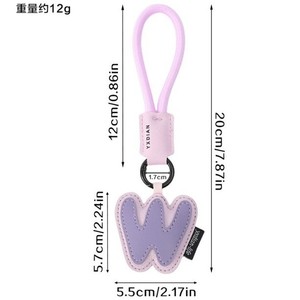 Llavero con letras YXDian A B C D, colgante de cuero PU para bolso, llave de coche, accesorio, regalo - Product Image 3