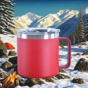 Fabrika yalıtımlı paslanmaz çelik seyahat kupası özel Logo kahve kupa bira ve kahve bardağı için özel toz kaplı - Product Image 6