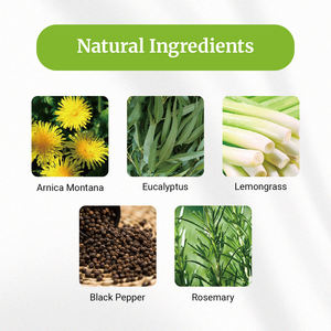 <span class=keywords><strong>Crema</strong></span> <span class=keywords><strong>de</strong></span> árnica <span class=keywords><strong>de</strong></span> alivio natural enriquecida con aceites esenciales <span class=keywords><strong>de</strong></span> hierba <span class=keywords><strong>de</strong></span> limón, eucalipto y Romero, músculos doloridos y rigidez - Product Image 5