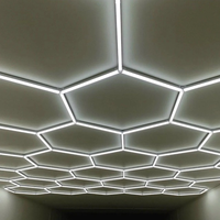Lampe d'atelier de voiture en nid d'abeille Design géométrique DIY High Lightness Hexagonal Garage Work Light Hexagon Led Light
