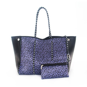 Vente chaude sacs femmes sacs à main dames perforé transport mer néoprène sac de plage fourre-tout sac à main été néoprène sacs pour femmes - Product Image 5