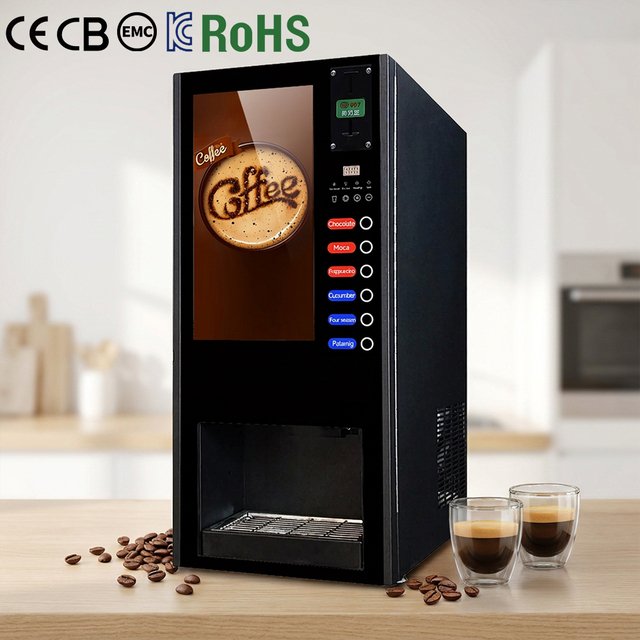 Wholesale Electric Fully Automatic Coin Operated Instant Hot Commercial Coffee Vending Machine with Autometic Cup Drop