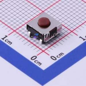 DTSJW-69N-V-T/R Tactile Switch SMD,6.2x6.3mm Switch Single Pole Single Throw Round Button Vertical Mount 6.2mm - Product Image 1