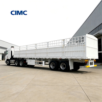 Semi-remorque de transport d'animaux en acier CIMC 60 tonnes 3 essieux pour clôtures et marchandises à vendre