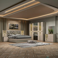 Lit King Size en Bois Personnalisé à Prix Abordable, Ensemble de Meubles de Chambre à Coucher Modernes et Luxueux avec Rangement pour Hôtels, Hôpitaux et Villas