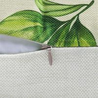 Housse de coussin carrée jaune vert citron en polyester et lin, taie d'oreiller design pour la décoration de la maison, 40*40, 45*45, 50*50 cm, lot de 4