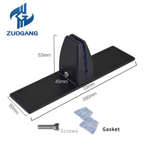 Alumínio Desk Partition Prateleira Suportes Decorativos Suporte Privacidade Screen Divider Clamp Fixed Glass Board em Partição Alumínio - Product Image 5