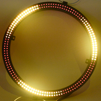 Anneau LED DMX de 15 pouces, 240 LED, 60 pixels, changement de couleur RVB, lumière de scène LED programmable pour la décoration de discothèque et de bar