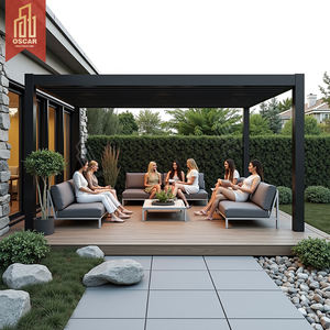 Cubierta <span class=keywords><strong>de</strong></span> <span class=keywords><strong>Toldo</strong></span> Bioclimático para Exteriores, Cubierta Personalizable Impermeable <span class=keywords><strong>con</strong></span> Puerta Corredera <span class=keywords><strong>de</strong></span> Vidrio, Pérgola <span class=keywords><strong>de</strong></span> Aluminio - Product Image 1