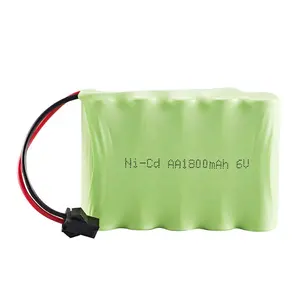 عالية السعة Ni-Cd بطارية قابلة للشحن ل RC اللعب 6V 1800mAh AA بطارية