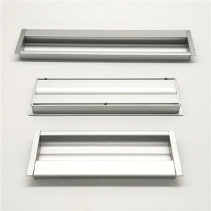 أثاث مخفي مقبض مخفي درج أجهزة مقابض ألومنيوم باب خشبي خزانة مدمجة سحب تدفق الإصبع - Product Image 3