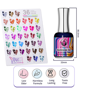 UNIGEL Gel de Uñas Acuarela Efecto Blooming 15ml Sin HEMA TPO Tinta Mármol Gel Polish para Uñas OEM ODM Uso Profesional en Salón Personalizado - Product Image 2