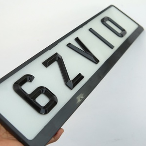 Auto-adhésif 4D Acrylique Lettre Fantôme Plaque D'immatriculation De Voiture 3D Gel Lettre 3mm UK Gel Résine Numéro pour Plaque Acrylique - Product Image 6