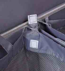 Home Premium <b>Double</b> Laundry Hamper with Lid Removable Liners Linen Hampers Grey Foldable <b>Bin</b> Easily Transport Clothe Basket - Product Image 4