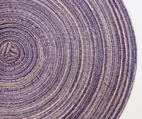 Sets de table en polyester écologique tissé, couleurs personnalisées, spirale, 38 cm (15 pouces), épaisseur 2 mm, lot de 4, style américain, pour restaurant haut de gamme.
