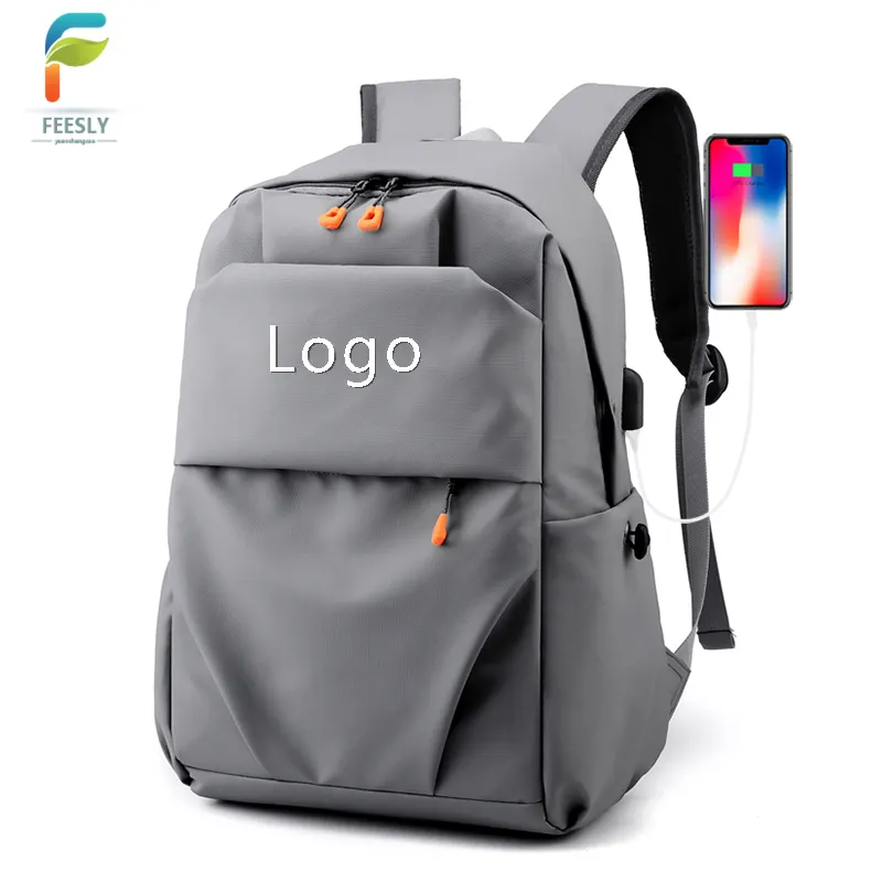 custom waterproof backpack travel usb laptop students computer bagpack fashion college polyester oem urban smart backpacks