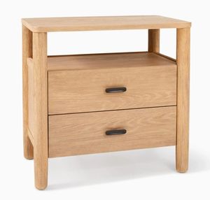 Mesita de Noche de Madera Maciza para Dormitorio y Sala de Estar Du's con Elegante Diseño de Cajonera - Product Image 3