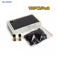 Aijiren 100 PCS/pack 1Dram/4ml(1/8 Fl Oz) Flacons en verre avec bouchons à vis phénoliques noirs pour liquides ou poudre sèche