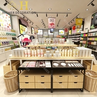 Éclairage LED Premium, acier inoxydable, présentoirs modernes pour magasins de maquillage, meubles pour magasins de cosmétiques