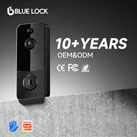 Sonnette vidéo sans fil Bluelock TTLock APP, connexion WiFi, détection de mouvement PIR, vision nocturne, vidéo HD 1080, audio bidirectionnel