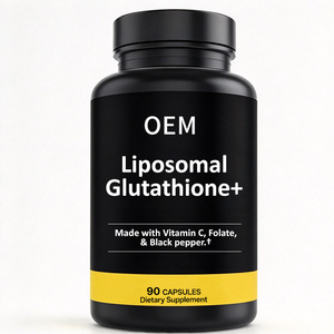 Capsules de glutathion liposomal OEM, 90 unités, avec folate et poivre noir, complément alimentaire - Product Image 1
