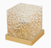 Lampe d'ambiance créative USB de chevet, style influenceur, avec effet d'ondulation d'eau rotatif, télécommande Bluetooth, romantique