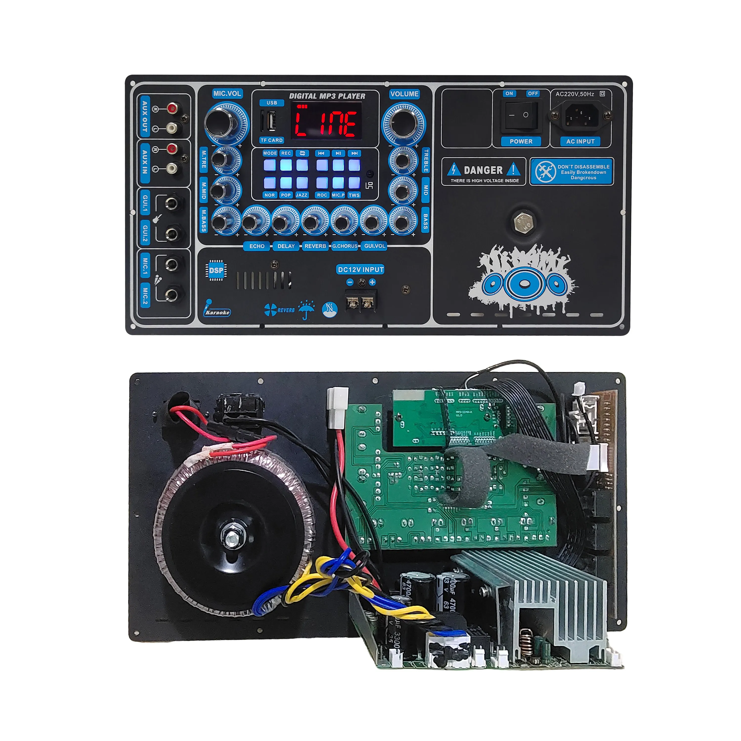 Placas amplificadoras de potencia de Audio con Control Dsp de 150W, receptores y amplificadores de altavoz Clase D de 2 canales