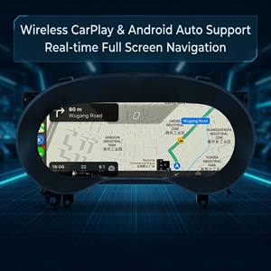 Mise à niveau technologique instantanée : Tableau de bord numérique pour <span class=keywords><strong>Mercedes</strong></span> Benz W176 <span class=keywords><strong>Classe</strong></span> CLA C117 GLA X156 <span class=keywords><strong>Classe</strong></span> C W205 avec navigation plein écran - Product Image 1