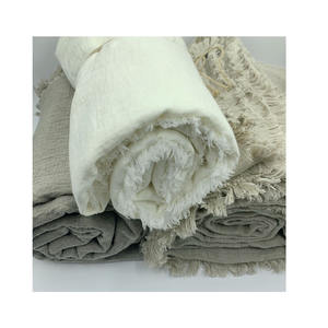 Grosir Selimut Linen Linen Katun Organik Selimut Pantai Selimut Piknik Selimut Linen untuk Berkemah Luar Ruangan - Product Image 5