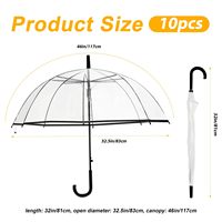 Paraguas Transparente con Burbuja, Mango en J, Semiautomático, para Lluvia y Sol, Personalizable con Logotipo, Regalo Promocional, Proveedor Mayorista