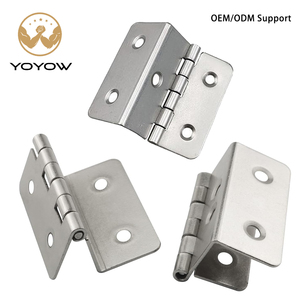 YOYOW Four Five Holes Three Fold Hinge Nickel Plated Single Bend Hinge Fit 15mm Board For Cabinet Furniture Accessories - Product Image 1