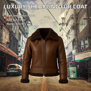 High Quality Professional Manufactured Wool/Viscose Women's Luxury Waterproof Hooded Winter <b>Coat</b> with Sheep Fur Collar Cozy - Product Image 2