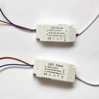 Driver de LED Courant constant Large tension 90-265V 1-3W 4-7W 8-12W 13-18W 18-24W Alimentation pour plafonnier LED Downlight