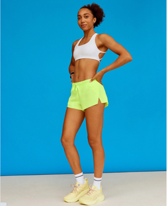 Pantalones Cortos Deportivos Ligeros con Logotipo Personalizado del Fabricante OEM, de Secado Rápido, con Abertura Lateral de 3 Pulgadas, para Gimnasio y Running, con Ropa Interior para <span class=keywords><strong>Mujer</strong></span> - Product Image 5
