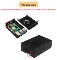 Casing Pendingin Aluminium Raspberry Pi 5 Generasi 5B Grosir untuk Raspberry 5, Kotak Pelindung Kipas