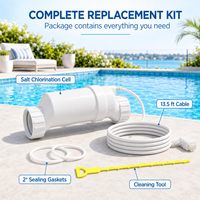 Sistem Pengganti Klorinator Garam Kolam Renang untuk Hayward AquaRite Paket Lengkap dengan Panel Kontrol & Sel Garam-15 & Saklar Aliran